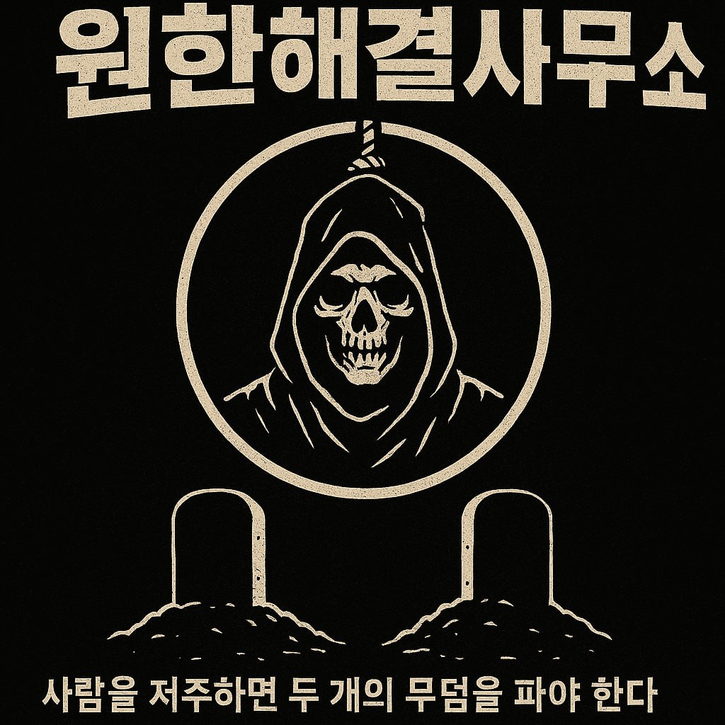 『복수 대행』 원한을 끝낸다, 텔레 @uramiya18 – 원한해결사무소 한국지사